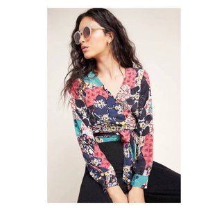 Anthropologie KACHEL Cecily Wrap Blouse Size: 8